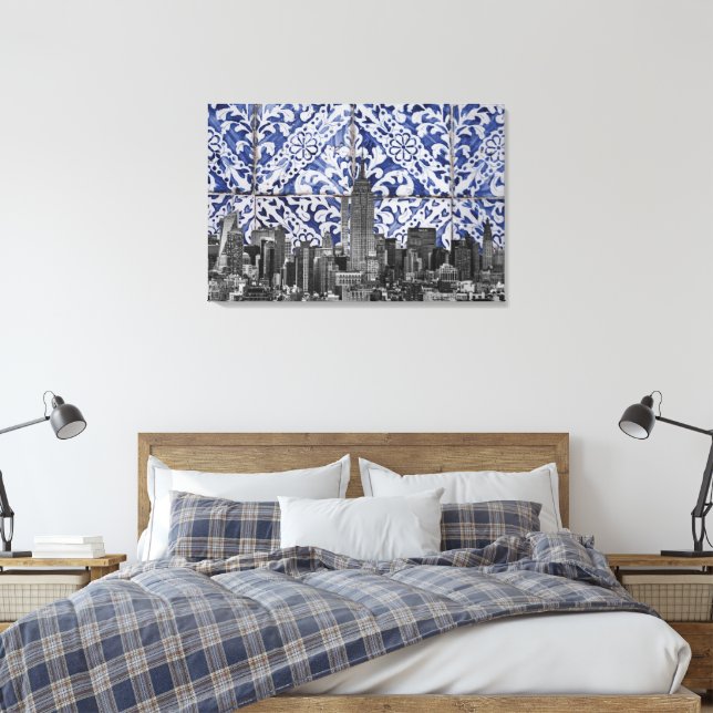 Toile Les gratte-ciels de New York rencontrent les carre (Insitu(Chambre))
