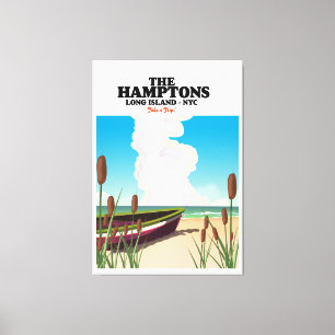 Toile Les Hamptons Long Island NYC, affiche de voyage.
