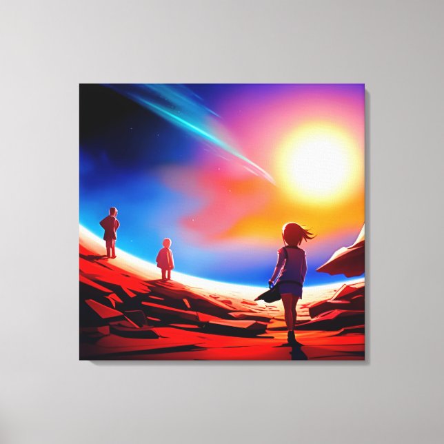 Toile Les jeunes explorateurs (Recto)