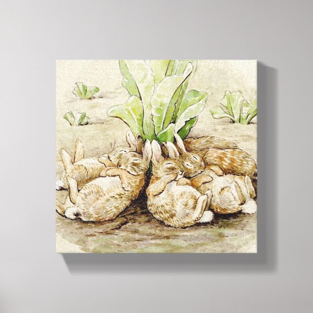 Toile Les lapins de Flopsy endormis (par Beatrix Potter) (Recto)