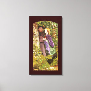 Toile Les Longs Fiançailles par Arthur Hughes, Art Vinta