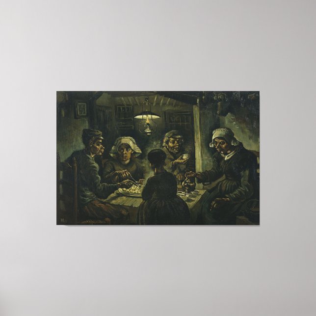Toile Les mangeurs de pommes de terre / 1885 / Van Gogh  (Recto)