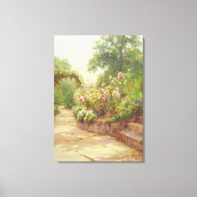 Toile Les marches du jardin (Recto)