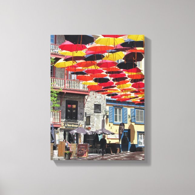 Toile Les merveilleux parapluies de Québec (Recto)