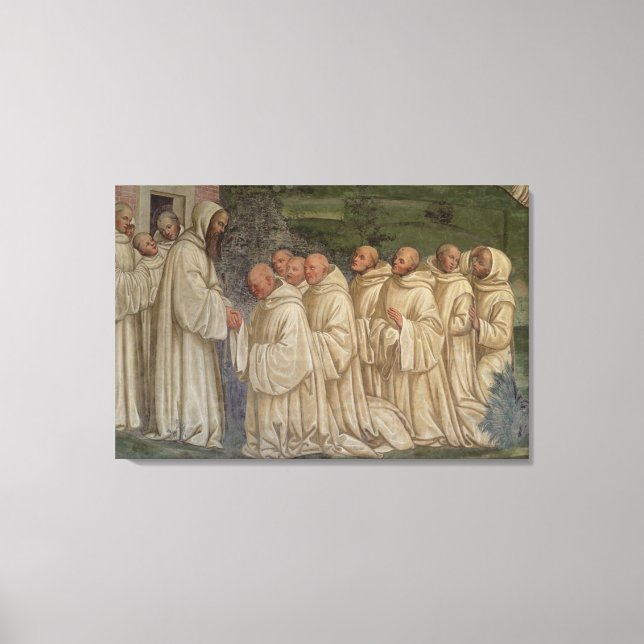 Toile Les moines bénédictins, de la vie de saint Benoît  (Recto)