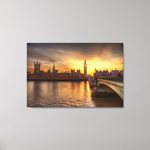 Toile Les monuments Big Ben & Chambres du Parlement
