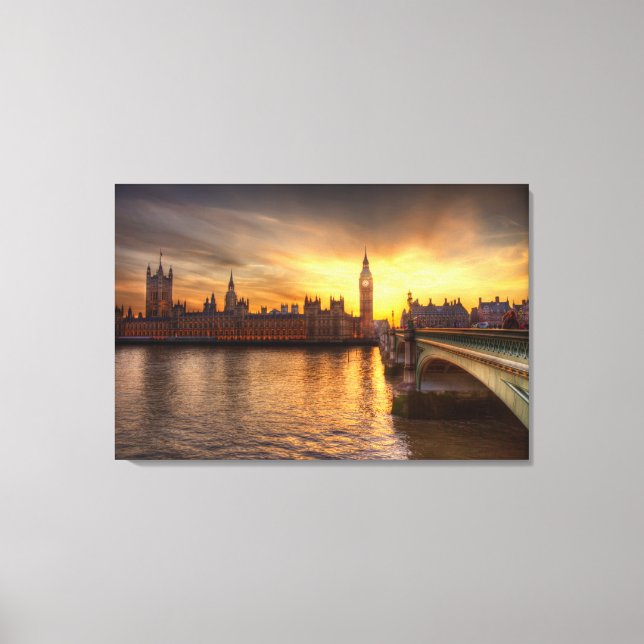 Toile Les monuments | Big Ben & Chambres du Parlement (Recto)