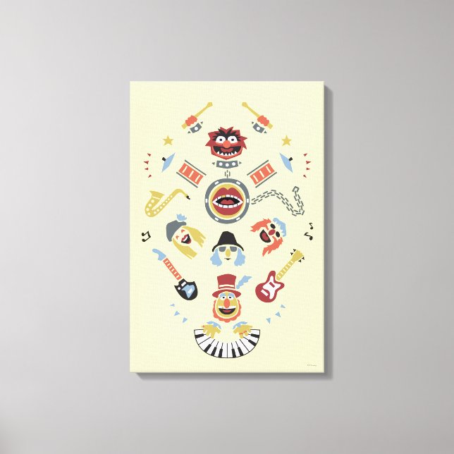 Toile Les Muppets Electric Mayhem Iconique Forme Graphiq (Recto)