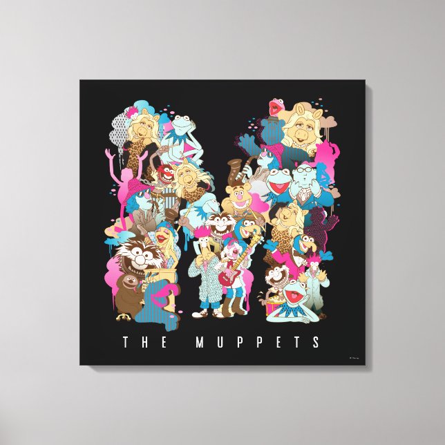 Toile Les Muppets | Monogramme des marionnettes (Recto)