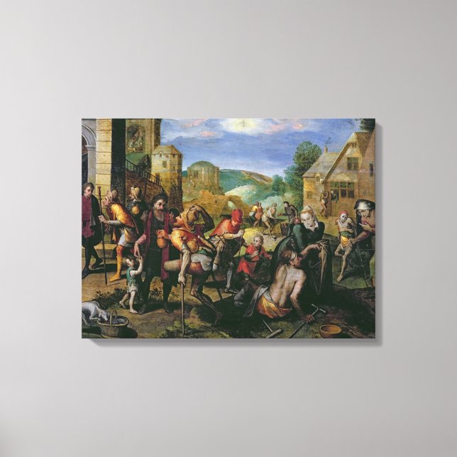 Toile Les oeuvres de la miséricorde (Recto)