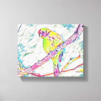 Toile "Les oiseaux en fuite : une symphonie de la libert