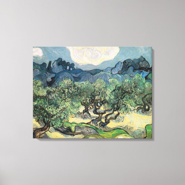 Toile Les Oliviers, 1889, Vincent van Gogh (Recto)
