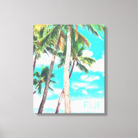 Les palmiers tropicaux des Fidji Voyage sur l'île