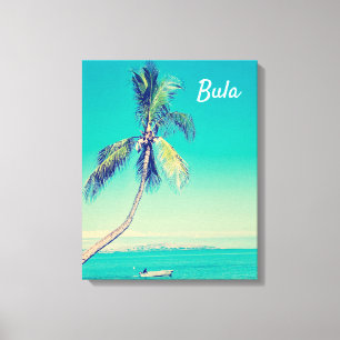 Toile Les palmiers tropicaux vintages fidjiens Voyage su