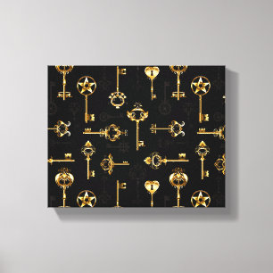 Toile Les Patters de Seamless avec Golden Keys