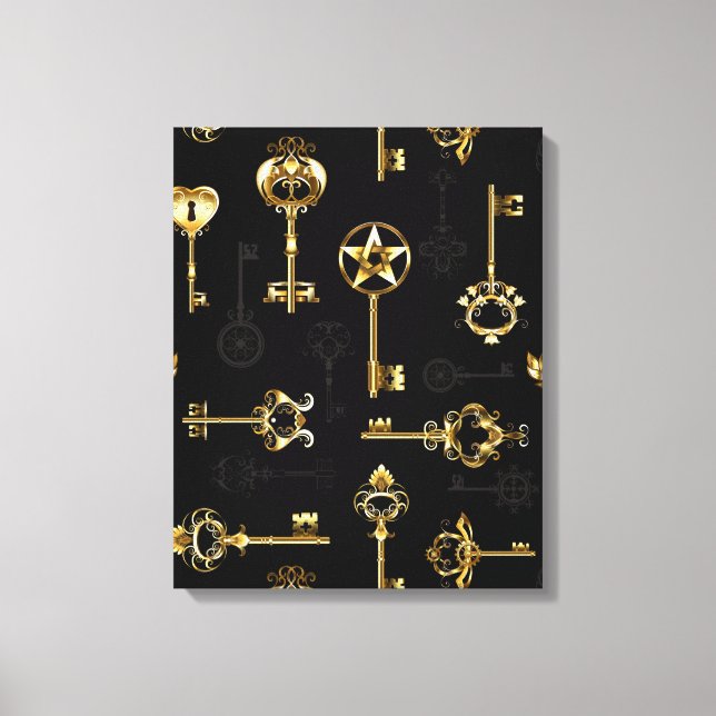 Toile Les Patters de Seamless avec Golden Keys (Recto)