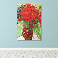 Les pavots rouges et les marguerites de Vincent va