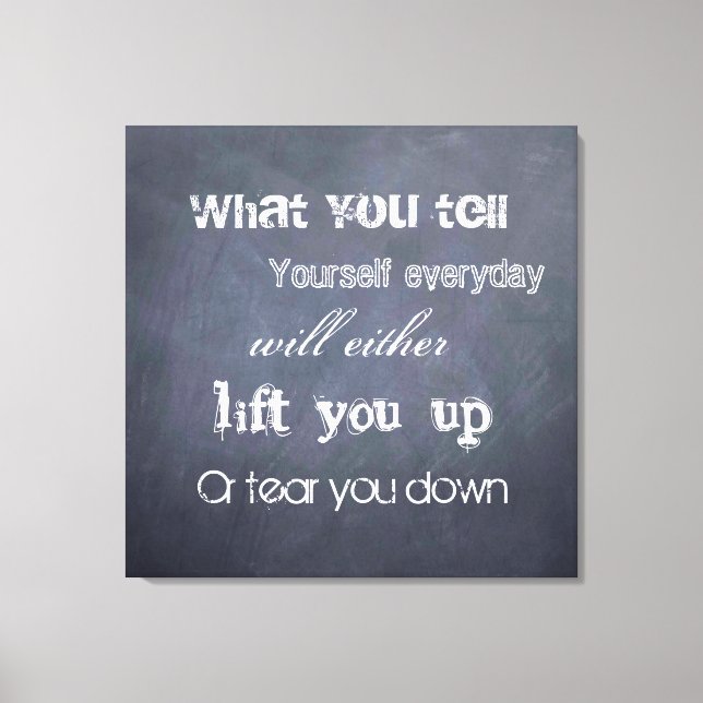 Toile Les pensées peuvent changer la vie - tableau noir (Recto)