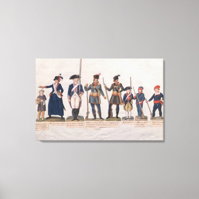 Toile Les personnages de la révolution française (Recto)