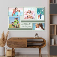 Les petits font la vie Grand Photo Collage Gris Ve