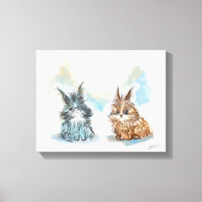 Toile Les petits lapins (Recto)