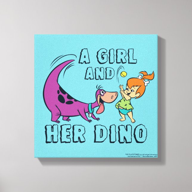 Toile Les Pierrafeu | Galets & Dino Play Ball (Recto)