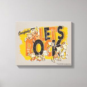 Toile Les Pierrafeu Tout le monde Rock