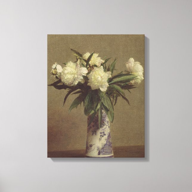 Toile Les pivoines dans un Vase Bleu et Blanc (Recto)