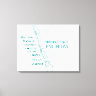 Toile Les plages de Encinitas Canvas