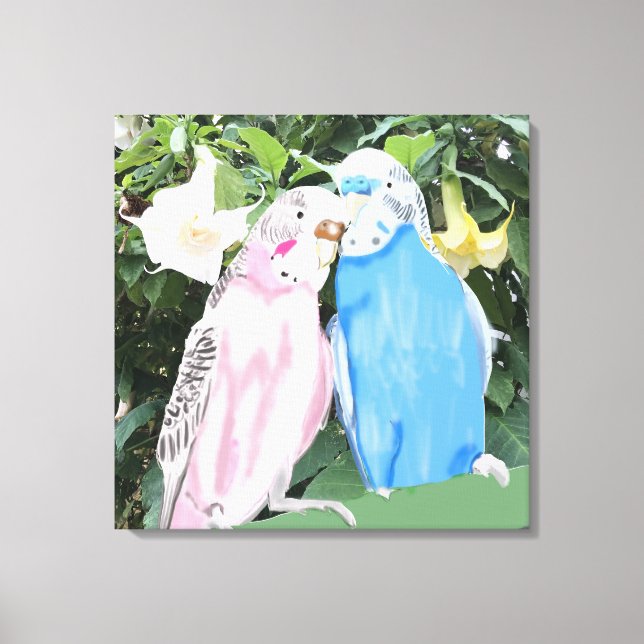 Toile Les potes roses et bleues contre les trompettes an (Recto)