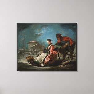 Toile Les quatre saisons par hiver par François Boucher
