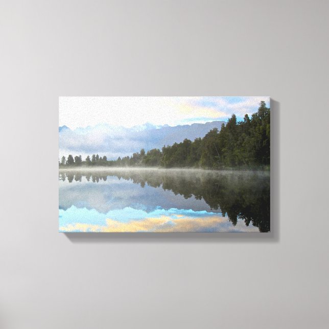 Toile Les réflexions du début du matin Paysage (Recto)