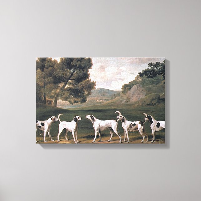 Toile Les reins dans un paysage rural (par George Stubbs (Recto)