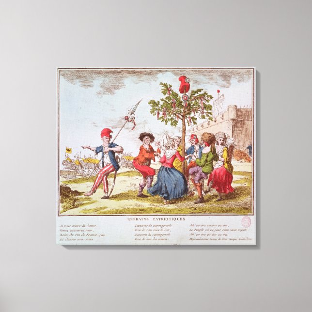 Toile Les révolutionnaires français dansent le carmagnol (Recto)