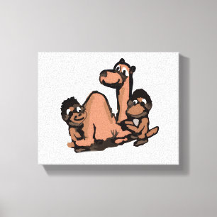 Toile Les singes et le chameau