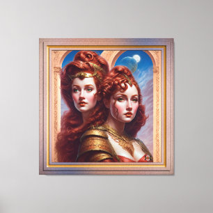 Toile Les soeurs Red AI Concept Art de Xzendor7