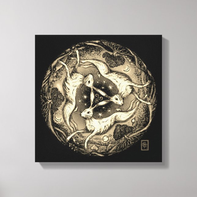 Toile Les Trois Hares (Recto)