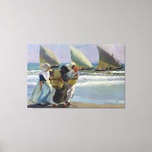 Toile Les trois voiles - Joaquin Sorolla