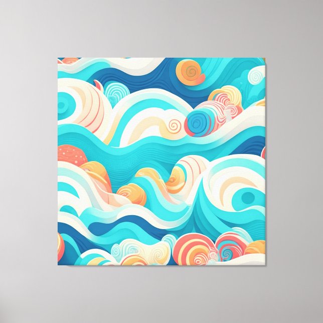 Toile les vagues de l'océan (Recto)