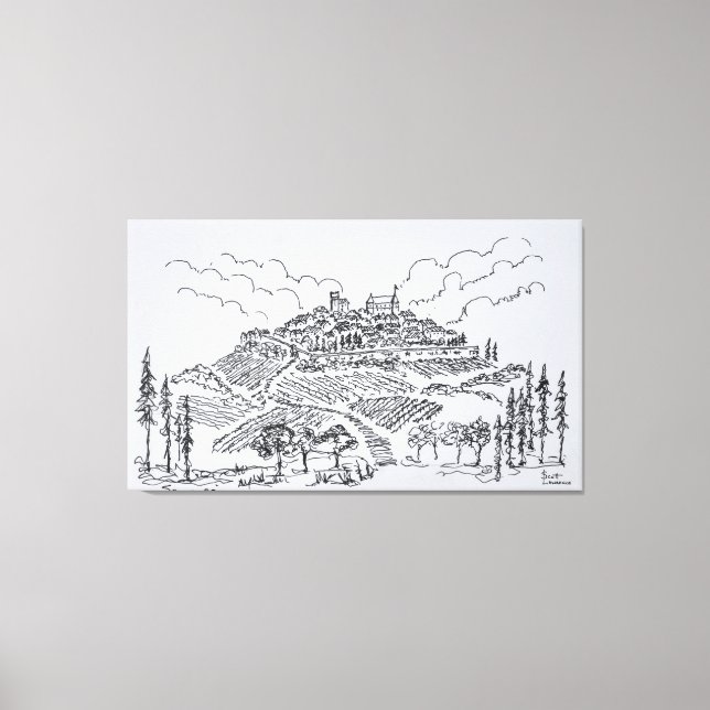 Toile Les vignobles de Sancerre | Vallée de la Loire, Fr (Recto)