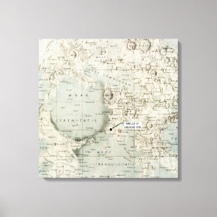 TOILE L'ESPACE : LUNE MAP, 1972