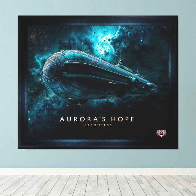 Toile L'espoir d'Aurora, voyage cosmique par Xzendor7 (Insitu (Plancher de Bois))