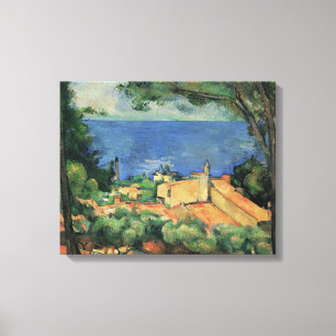 Toile L'Estaque aux toits rouges - Paul Cezanne - c1883