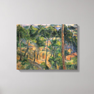 Toile L'Estaque, vue à travers les pins par Paul Cezanne