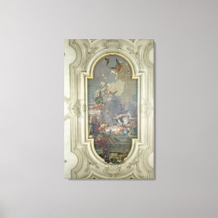 Toile L'établissement du chapelet par St Dominic (fres