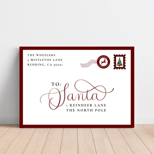 Toile Letter To Santa Family Christmas Holiday Canvas (Créateur téléchargé)