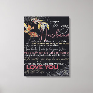 Toile Lettre à mon mari   Meilleure Fête des pères prése