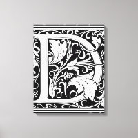 Lettre D Monogramme médiéval Art Nouveau