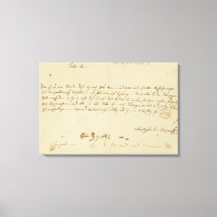 Toile Lettre de Mozart à un franc-maçon, janvier 1786