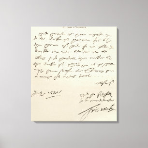 Toile Lettre de Sir Francis Drake